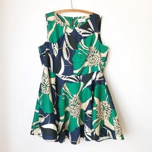 ModCloth Floral Fit & Flare Dress w Pockets